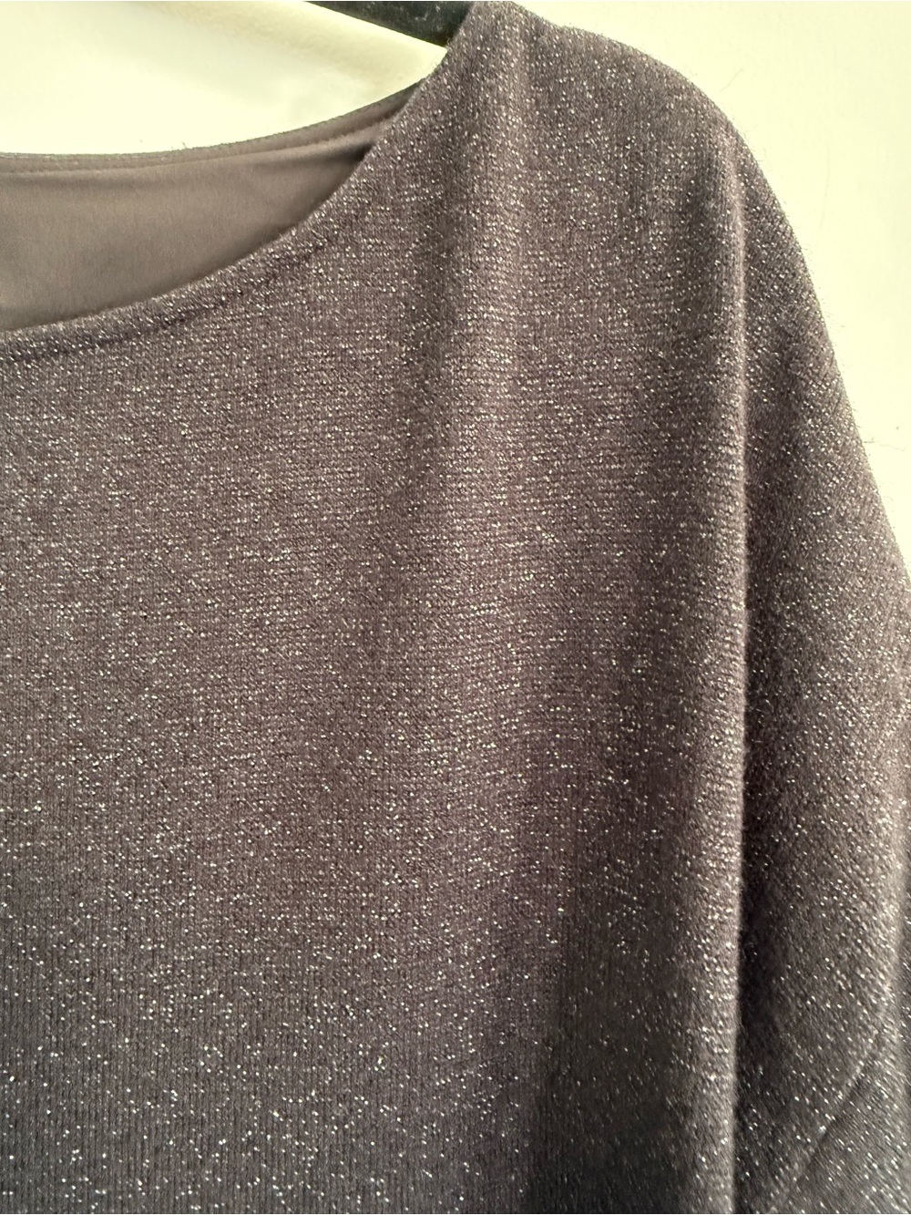 NWT NIC+ZOE Black Long-Sleeve Crewneck Top